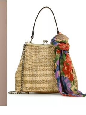 Patricia Nash Laurena woven Handle Or Crossbody Satchel purse.
